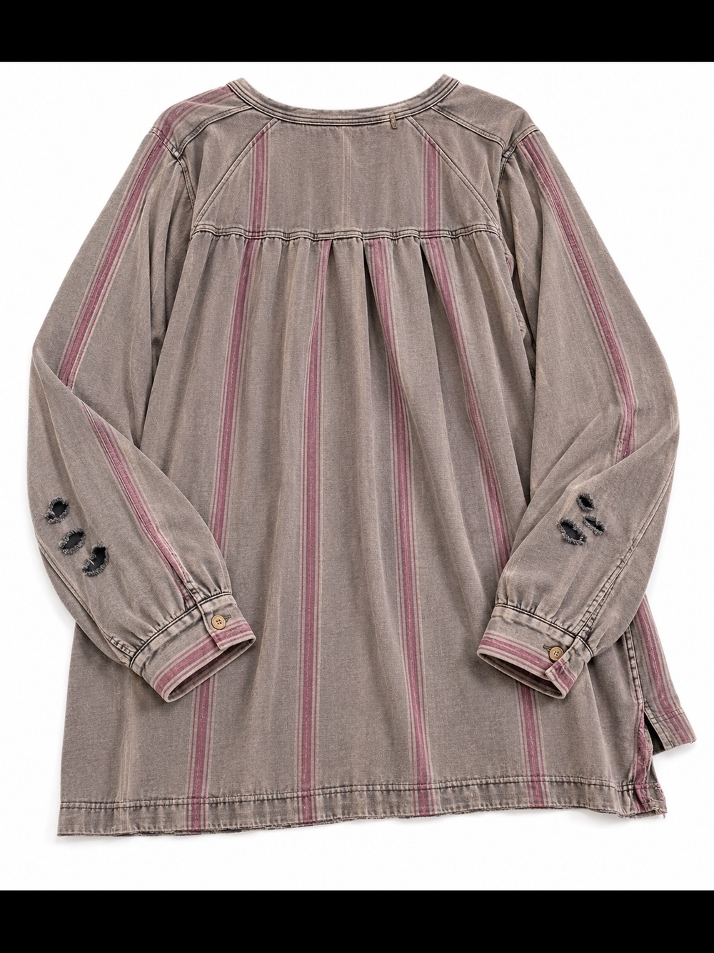 Free People Jackson Wyoming Distressed Oversized Sweatshirt Top L Boho Western - Picture 4 of 12